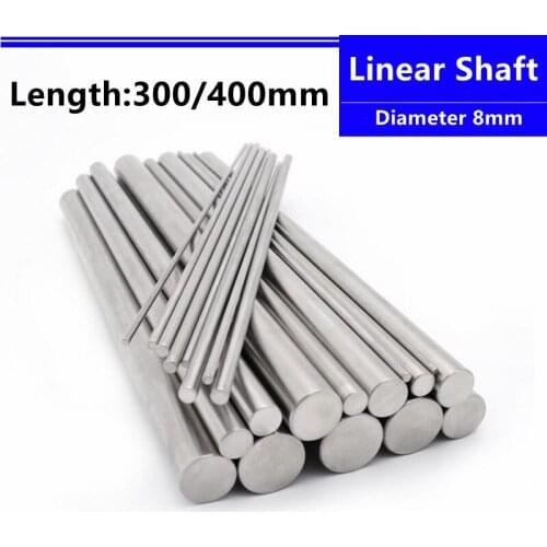 10pcs Diameter Dia 8mm Length 300mm 400mm Long Linear Shaft Round Bar Optic Axis Cylinder Chrome Plated Liner Rod 3d Printer