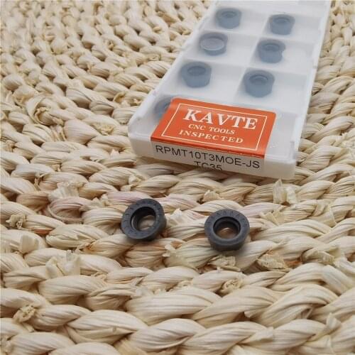 10PCS RPMT08T2-MOE JS TC35 carbide tool milling insert metal lathe tools RPMT 08T2 R4 Cutting tool carbide inserts turning tool