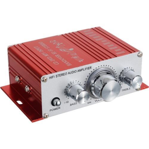 12V 2 Channel HiFi Stereo Audio Amplifier Mini Digital Amplifier Hifi Stereo Home Audio Power AMP For Car Motorcycle Radio MP3
