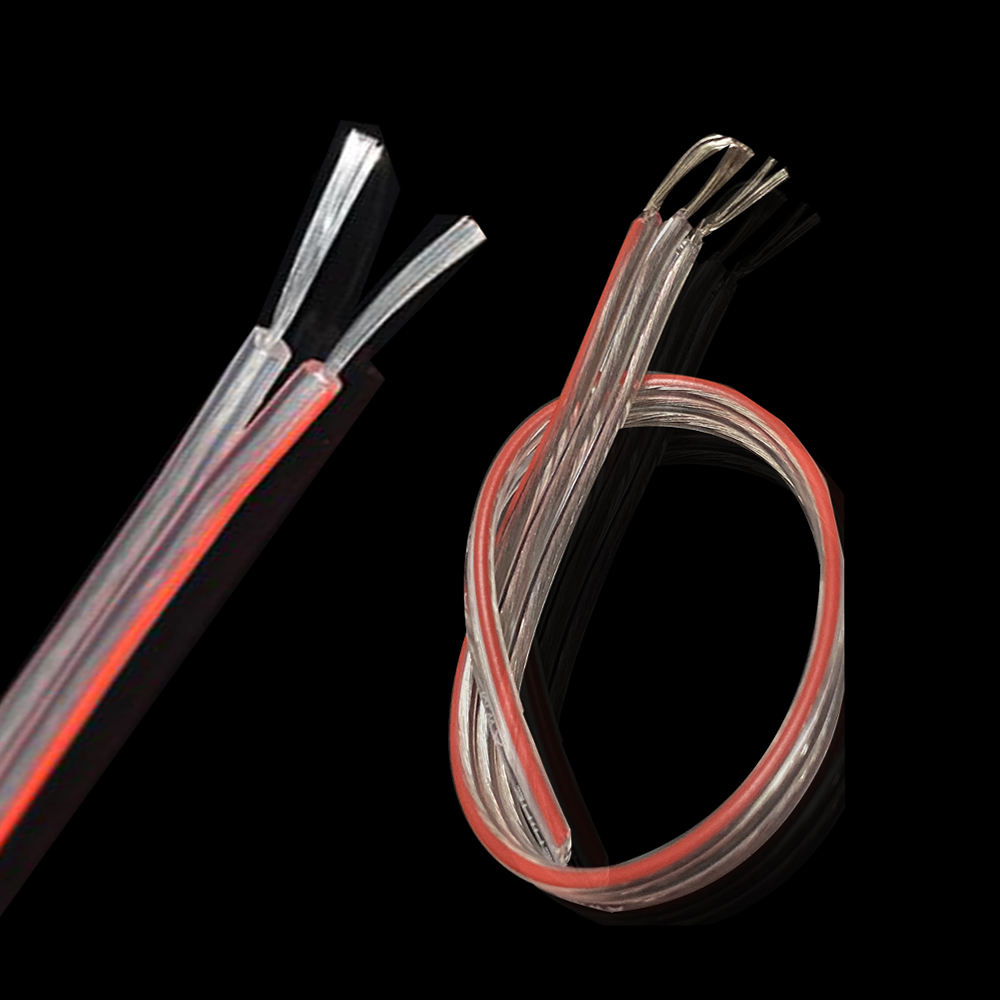 2p/3pTransparent Broadcast Wire Parallel Audio Cable Thin Speaker Car Speaker Wire 24AWG 0.2 square Soft Double Parallel Wire