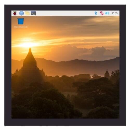 4inch Square Capacitive Touch Screen LCD (C) for Raspberry Pi, 720×720, DPI, IPS, Toughened Glass Cover, Low Power