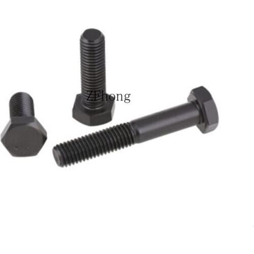 5-10pcs DIN933 m4 m5 m6 m8 m10 Carbon Steel 12.9 Grade Hex Bolts High Strength International Standard Hex Screws