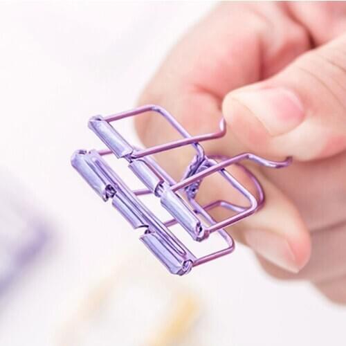 5pcs Multicolor Metal Binder Clip Paper Notes Clips Photo Message Ticket File Bookmark Clips Stationery Office Supplies