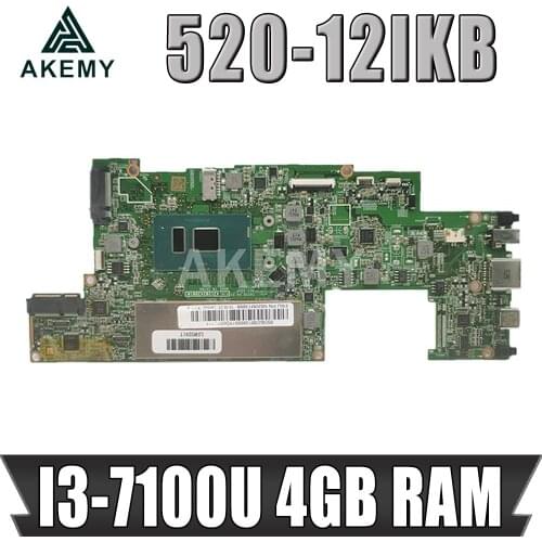 Akemy For Lenovo Miix 520 520-12IKB Laotop Mainboard 520-12IKB Motherboard with I3-7100U CPU 4GB RAM