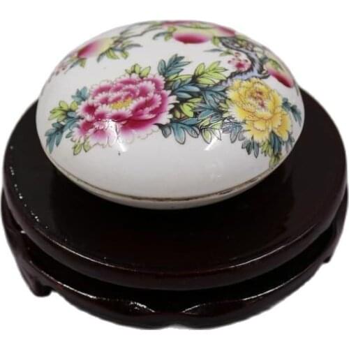 Jingdezhen antique porcelain, peony, picture, clay box, powder box