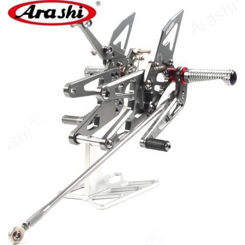 Arashi For YAMAHA YZF-R6 2003-2005 Motorcycle Footrest CNC Adjustable Rider Foot Pegs Rearset Footrest YZF R6 2003 2004 2005