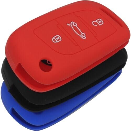 Kutery 10pcs 3 Buttons Remote Key Case Silicone Protect Shell For Citroen C4L C5 DS 5LS Only For DS Original Key