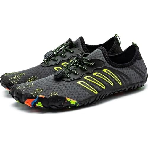 Men Five Fingers Aqua Shoes Outdoor on Foot Swimming Beach Upstream Shoes Diving Water Shoes Sneakers Plus Size for Lover