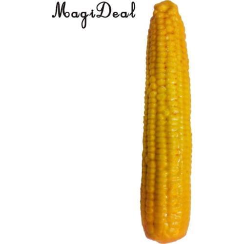 MagiDeal Realistic Fake Corn Artificial Decorative Vegetables Home Kitchen Decor Vintage Rubberized Plastic Corn