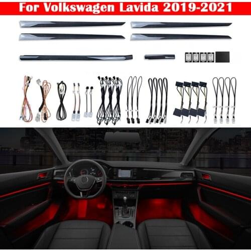 30-Color Set For Volkswagen Lavida 2019-2021 Screen control Car Ambient light Decorative lighting Atmosphere LED strip