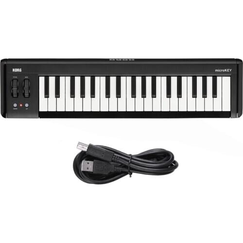 KORG microKEY2-37 37-Key Compact USB MIDI Keyboard Controller USB Powered Compatible with iPhone iPad Mac Windows Computer