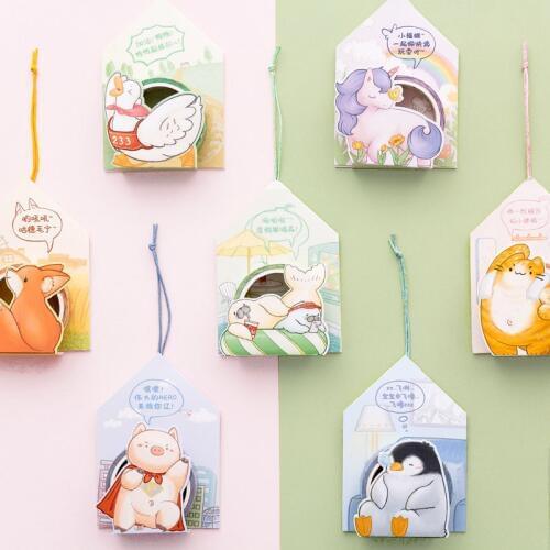 1.5cm*5m Penguin Shiba Inu Unicorn Fox Ginger Cat Masking Tape Scrapbooking Decorative Washi Tape Diary Notebook Album DIY Craft