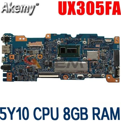 UX305FA With 5Y10 CPU 8GB RAM Mainboard REV 2.0 For ASUS UX305 UX305F UX305FA Laptop Motherboard 100% Tested free shipping