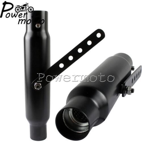 298mm Motorcycle 2 PCS Retro Black 1-1/2" or 1-3/4" Exhaust Muffler Silencer Pipe For Harley Chopper Cafe Racer Custom