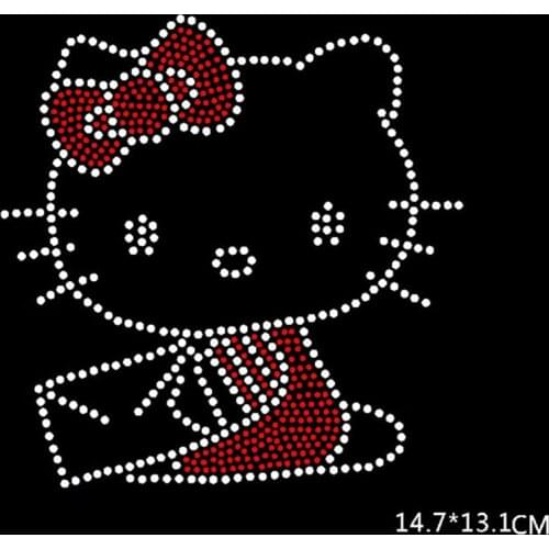 Cartoon sticker iron on applique patch hot fix rhinestone transfer motifs designs iron on transfer fixing rhinestones for shirt