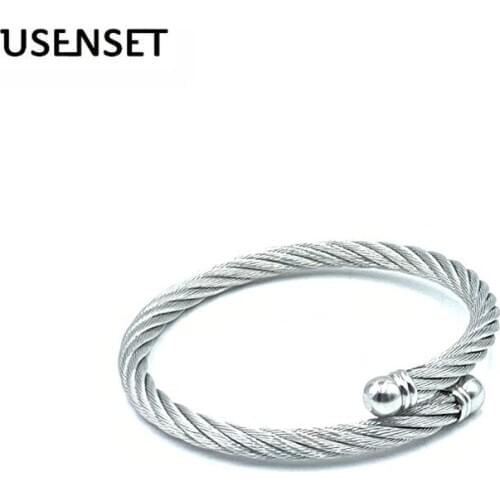 6MM Stainless Steel Bracelet For Men Adjustable Spring Mesh Bangles Jewelry Gifts