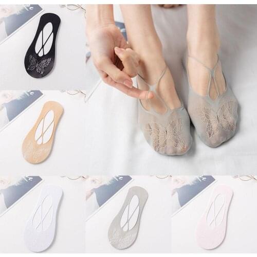 Butterfly Round Head Shallow Mouth Cross Strap Socks 1pair Mouth Boat Invisible Socks Shallow E1D7