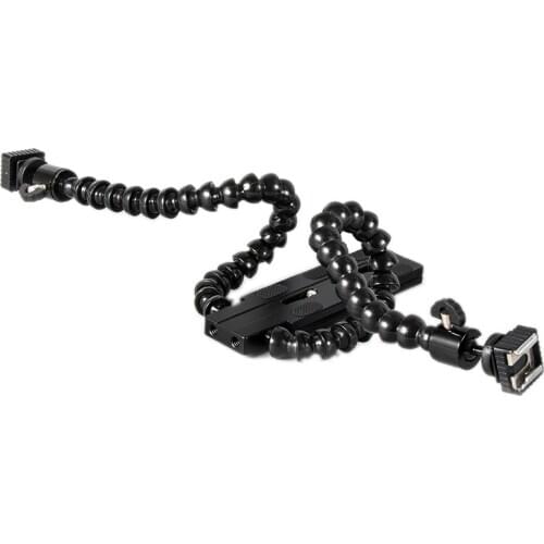 New Flexible Dual Arm Hot Shoe Flash Bracket Mount Holder for Canon Nikon Pentax Macro Shot Camera Accessories