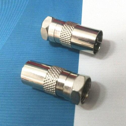 Durable Coax Aerial RF Female Socket to F Type Screw Male Plug Adaptor TV Connector Tool accessories parts Dropshipping