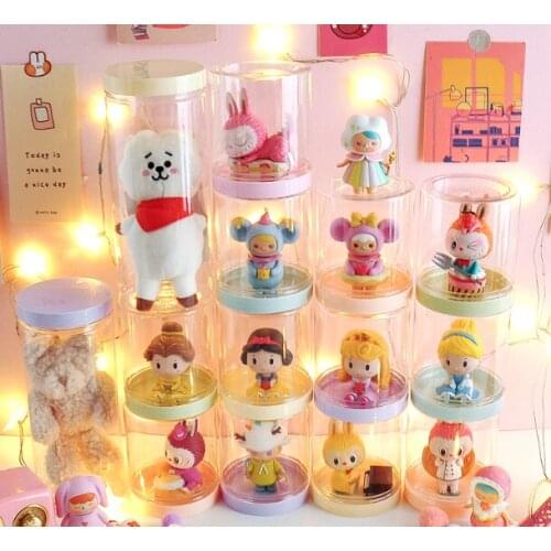 Manual storage transparent dust cover shelf display box J03