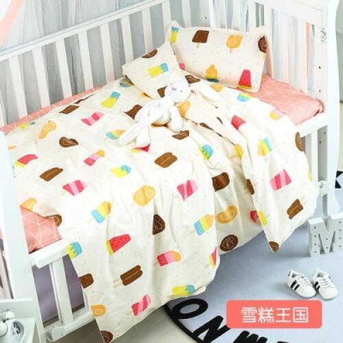 With Filling Ice cream Baby Bedding Sets Crib Set ropa de cuna Bed Sheets Baby Cot Protect unpick wash,Duvet /Sheet/Pillow