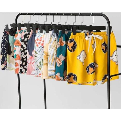 Women Sleep Short Pants Cotton Cute Lovely Pajamas Sleep Bottoms Summer Home Beach Bottoms Lounge Sleepwear Loose Large Size