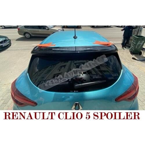 For Renault Clio 5 Spoiler 2019-2021 Auto Accessory Universal Spoilers Car Antenna Car Styling Diffüser Flaps Splitter Black