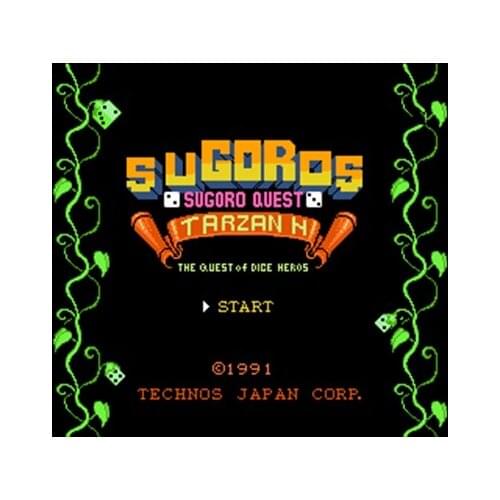 Sugoro Quest - The Quest of Dice Heros Region Free 60 Pin 8Bit Game Card For Subor Game Players