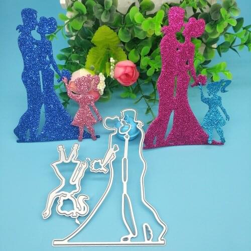 Wedding couple, flower girl, wedding metal cutting die, scrapbook, photo album, greeting card, DIY decoration, handmade art