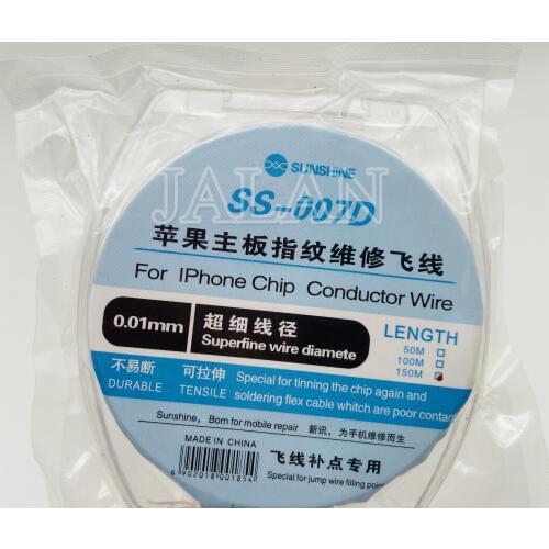 0.01mm Superfine Jump Wire SS-007D For IPhone Chip CPU Motherboard Conductor Fly Wire Soldering Repair Tool