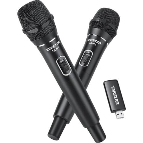 TAKSTAR TS-K1 USB portable Wireless Microphone UHF Dual channel fixed frequency for conference karaoke live broadcast