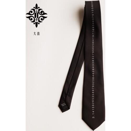 As a gift fashion black number pattern Creative tie for party bag packing 1pc size:7cm DX