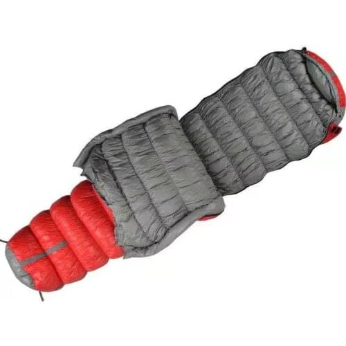 Ultralarge 225*90CM 2000G/2200G White Goose Down Filled Waterproof Camping Mummy Winter Anti-Tear Sleeping Bag