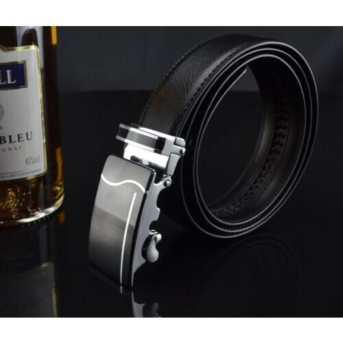 High Quality Male New Brand COWgenuine Leather Belts for Men special letter Automatic Buckle Strap free shipping