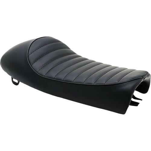 Waterproof PU Leather Vintage Hump Cafe Racer Seat Replacement for Honda CB200 CB350 CB400SS CB500 (Black)