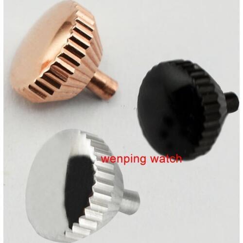 Stainless Steel crown fit ETA6498 eta6497 ST3601 st3620 movements Manual winding mechanical movement case watches