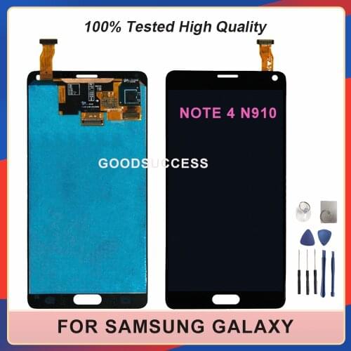 100% Tested For Samsung Galaxy Note 4 Lcd N910A N910V N910 LCD Display Touch Screen Digitizer Assembly Repair Parts