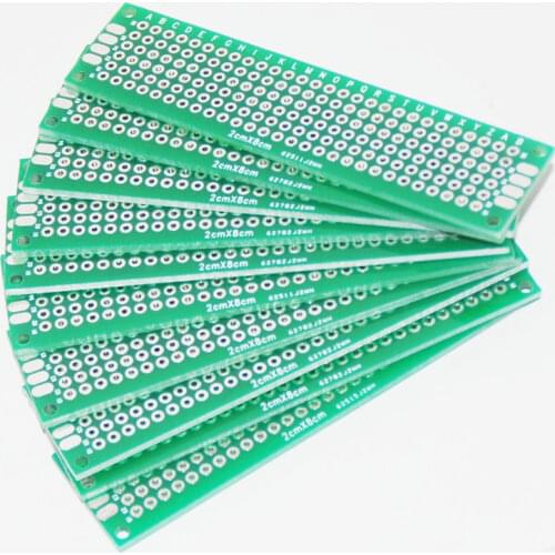 10pcs PCB Prototype PCB Board Circuit Board Protoboard PCB Price Universal Stripboard Prototyping Veroboard 2 X 8 Double Side