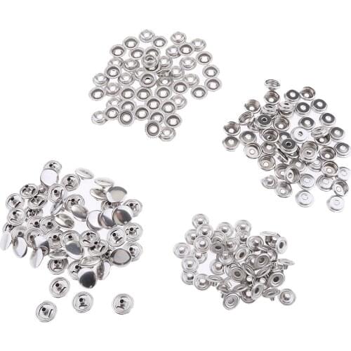 100Pcs Stainless Steel Marine Boat Canvas Fastener Press Stud Cap Snap