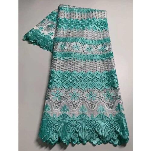 5yards African Lace Fabrics 2021 High Quality Lace With Stones Latest Frecnh Guipure lace Water Soluble Fabrics For Party