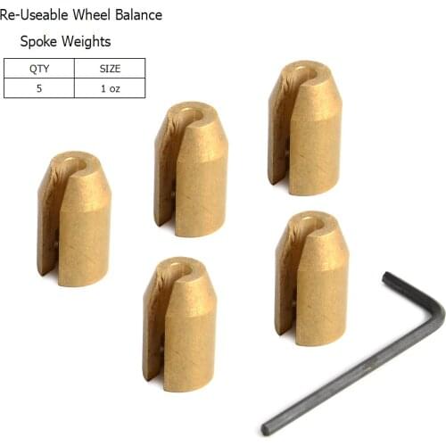 5 x 1OZ Reusable Motorcycle Spoke Wheel Balance Weights Refill Kits For BMW GS Reusable Motorcycle Brass Spoke Wheel Balance