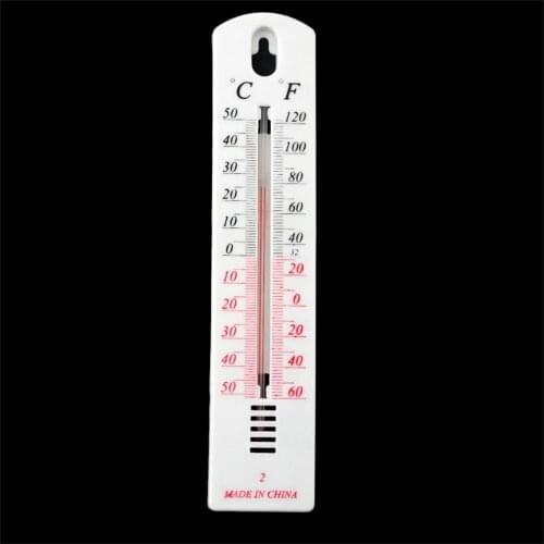 White Plastic Wall Hung Thermometer Outdoor Garden Garage Indoor House Office Room Garden Greenhouse Thermometer