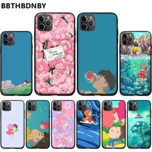 Krajews Ponyo Studio Ghibli Anime Coque Shell Phone Case for iPhone 11 12 pro XS MAX 8 7 6 6S Plus X 5S SE 2020 XR