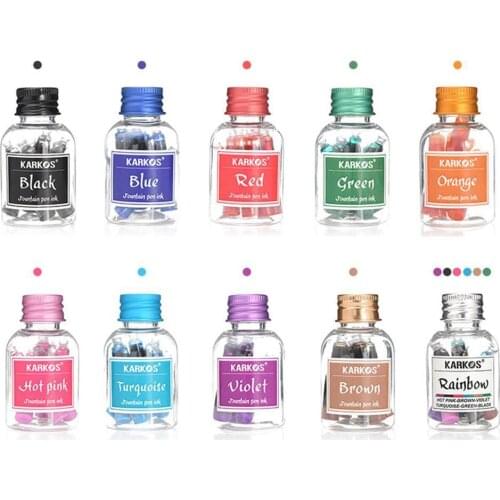 30ml Ink Sac Disposable Fountain Pen Ink For Refilling Ink Cartridge Replacement School Office Stationery Supplies 6pcs/Bottle