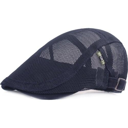 Fibonacci Summer Beret Hats Men Women Breathable Forward cap Solid Mesh Beret Cap Casual Flat Peaked Cap Net Visor Casquette