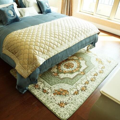 European Court Style Printed Carpets for Living Room Pastoral Bedroom Childs Rug Quality Home Mat Thicken Parlor Rugs Art Decor