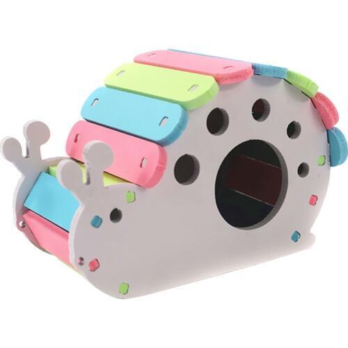 Colorful Pet Nest Bed Hut Adorable SNAIL House Hamster Squirrel Baby Rabbit Gerbil Climbing Chewing Toy