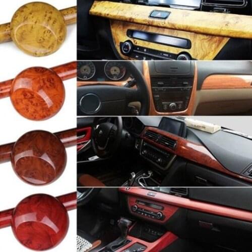 1 pc 30cm*1m car interior film wood grain sticker bright peach wood grain interior sticker car decoration accessories