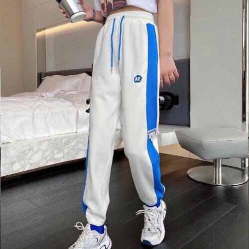 Springs new Mini cotton sideband pants women casually show thin feet loose-fitting high-waisted Harun tide pants