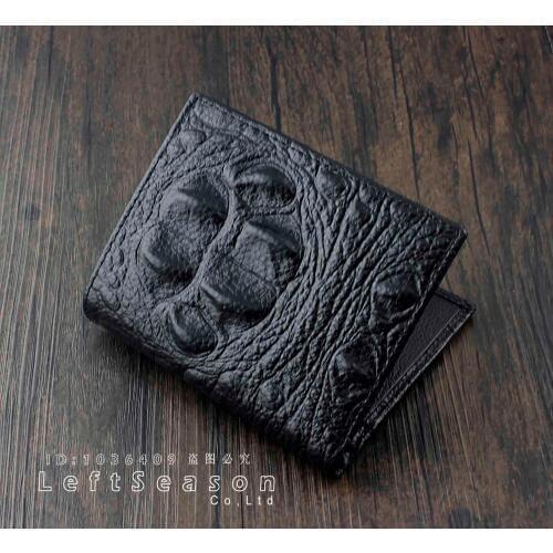 New Crocodile Skin Style Vintage Real Leather Mens Money Card Wallet Purse